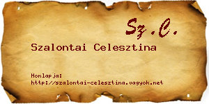 Szalontai Celesztina névjegykártya